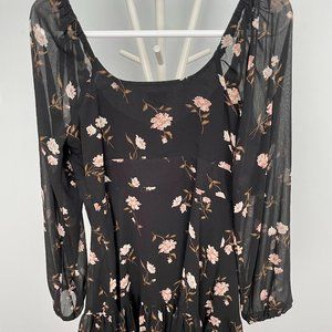 Garage - Dress - Size M - Black floral - EUC